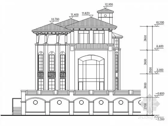 [施工图]3层独栋欧式别墅施工图纸带效果图