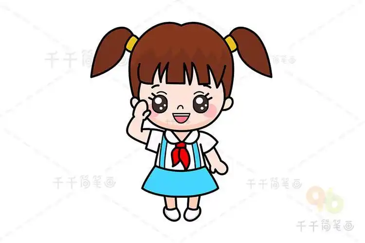 我是一名新队员简笔画
