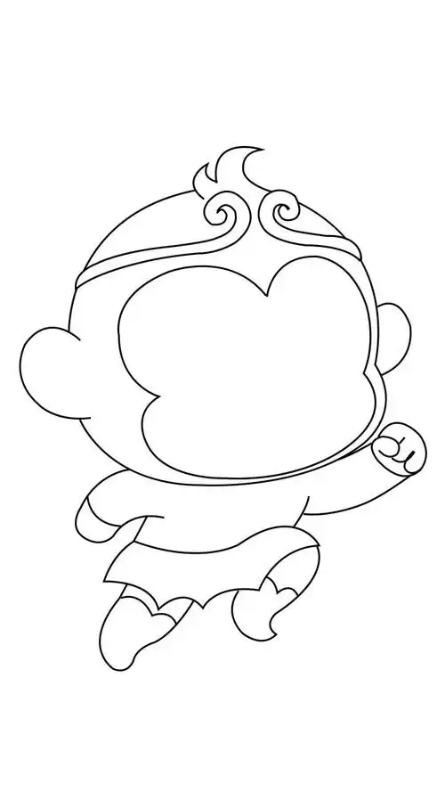 孙悟空简笔画怎么画 孙悟空简笔画画法 - 水彩迷