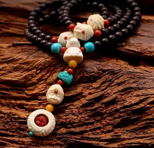 牧思 齐天大圣佛头 猛犸象牙 孙悟空斗战胜佛 腰珠顶珠三通背云 2.