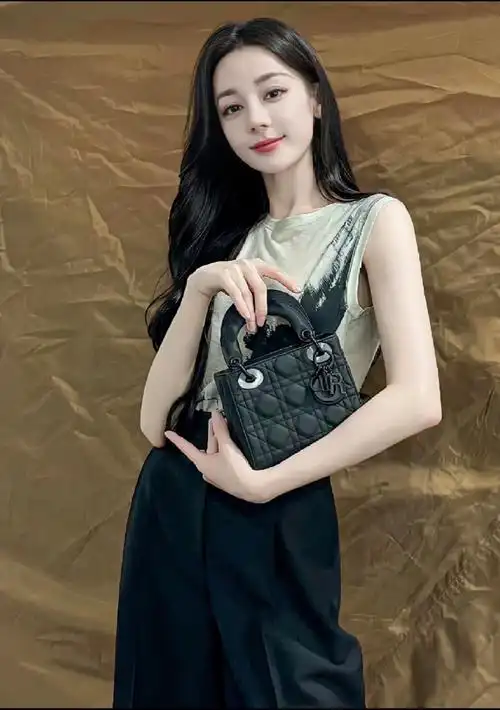 迪丽热巴同款mini戴妃磨砂黑