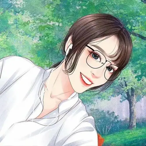 求一些戴眼镜的温柔女生手绘头像