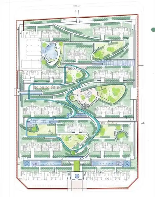 不断分析努力学习#地产  #景观  #彩平  #景观平面图  #居住区景观