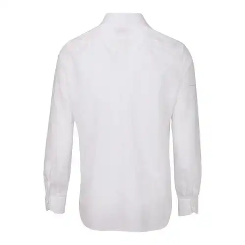isaia 男士白色棉制商务长袖衬衫 39