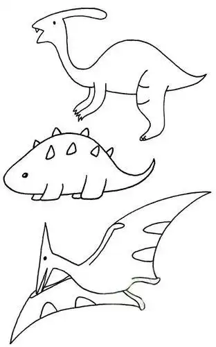 恐龙简笔画大全2霸王龙简笔画简单有趣的恐龙简笔画来了霸王龙简笔画