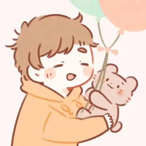 微信超萌手绘情侣头像一左一右