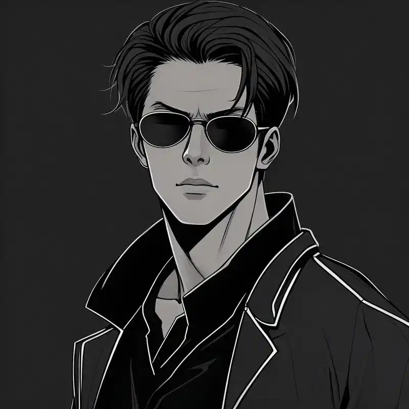 黑色霸气男头像 一组超酷的黑色霸气戴墨镜男人头像来啦!