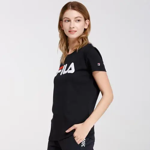 斐乐女装大logo圆领休闲百搭时尚潮流运动青春活力女式短袖t