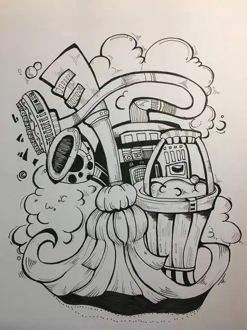 漂亮的创意素描作品素材