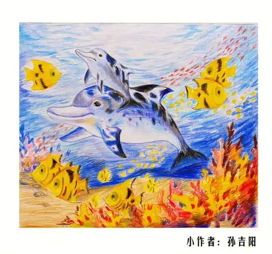 海底世界#彩铅  #零基础学画画  #少儿美育