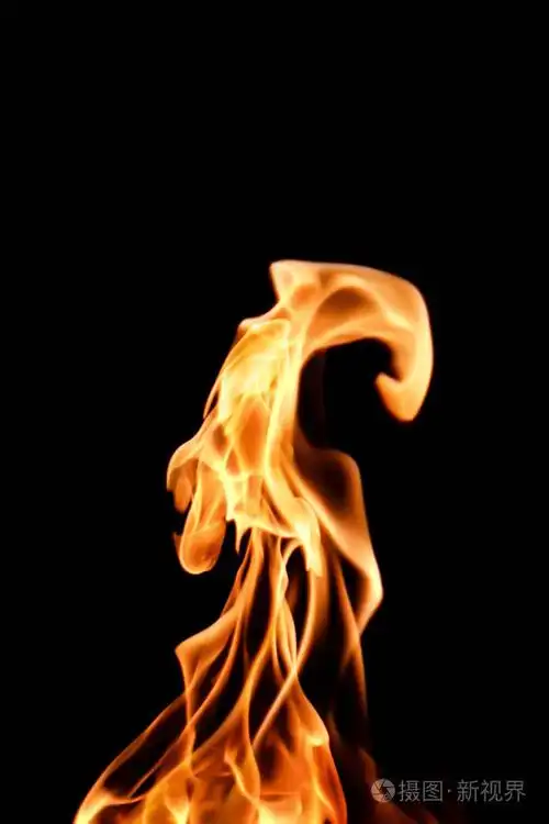 火在黑色背景上的纹理