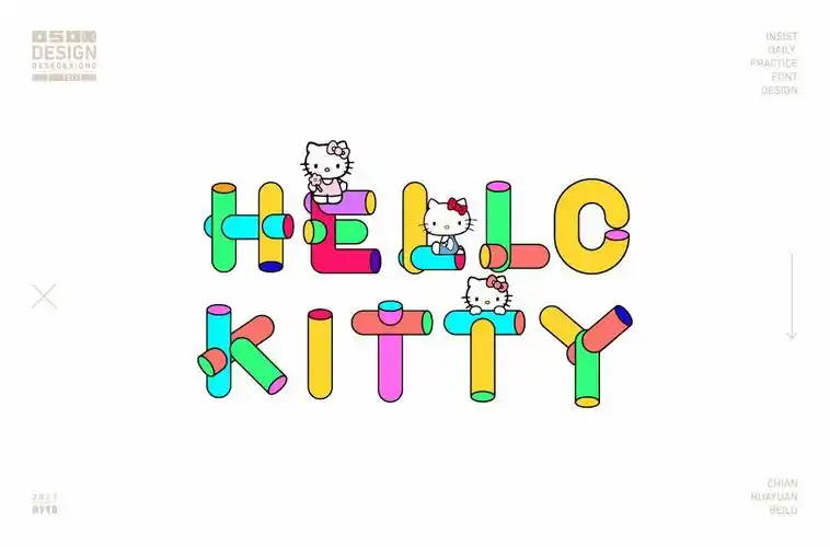 少女凯蒂20款hellokitty字体设计