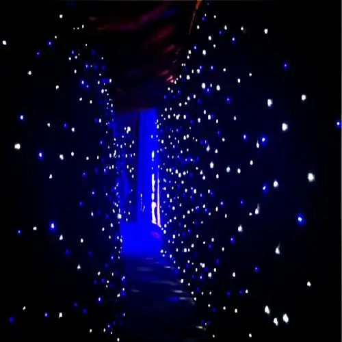 舞台灯光led星空幕布直播背景墙蓝色星光布流星雨 演出酒吧星空顶