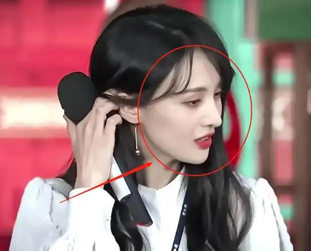 从图上可以看到,郑爽的侧脸看上去非常好看,整个下颚线也是十分优美