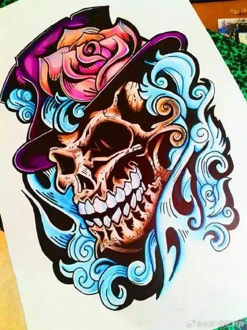 今日纹身图案分享    彩色纹身    #纹身分享##纹身设计##北京纹身店