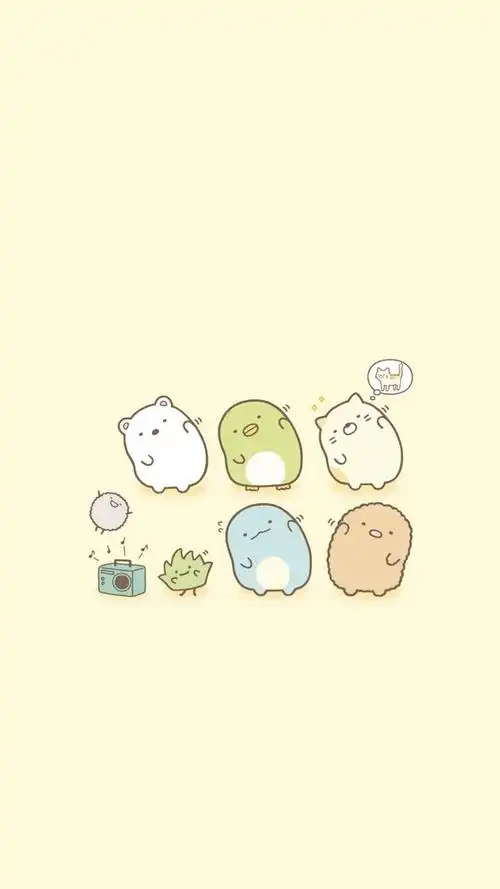 可爱萌宠卡通插画,高清图片,手机锁屏桌面-壁纸族