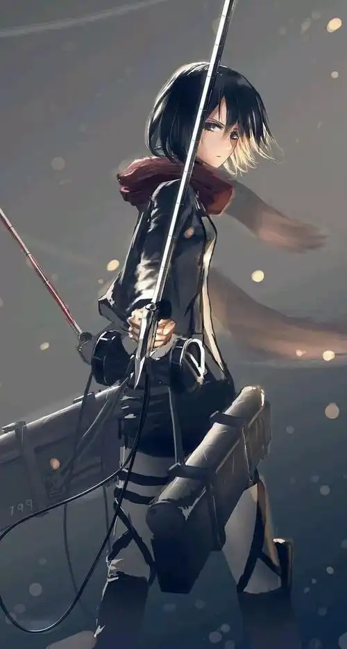 进击的巨人三笠帅气手机壁纸集结于美貌与实力与一身