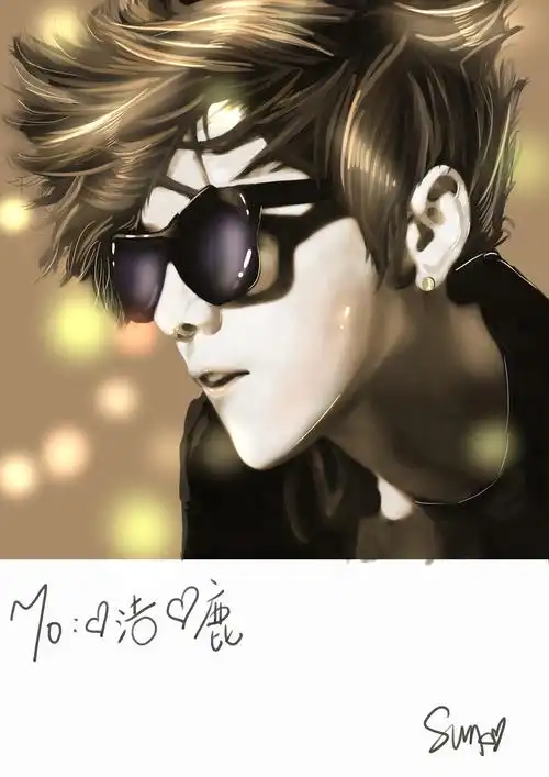 帮同学画的鹿晗.