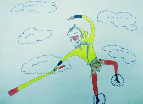 少儿书画作品-《大闹天宫》/儿童书画作品《大闹天宫》欣赏_中国少儿