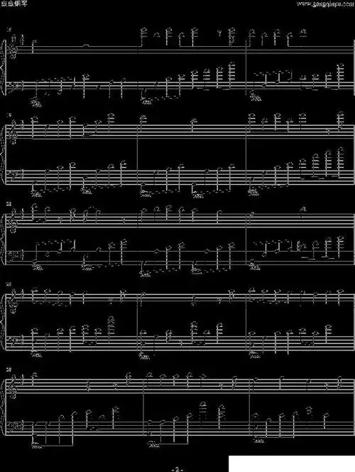 天之痕_钢琴谱_搜谱网