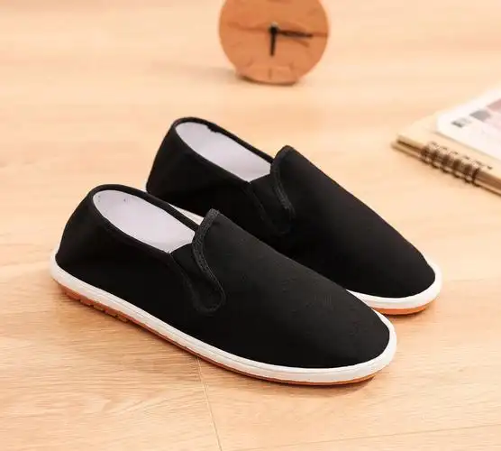 送给爸爸穿的老北京布鞋男圆口老头鞋台州西山布鞋男女牛筋底手工休闲