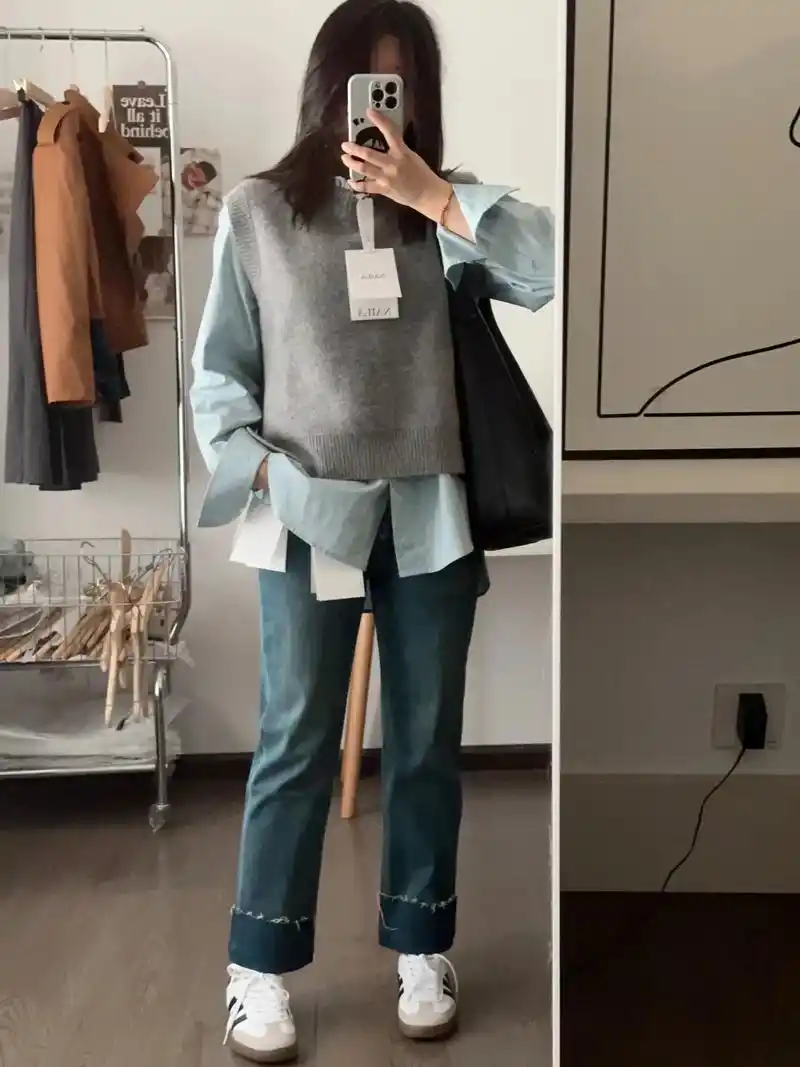 155cm 110斤小个子微胖穿搭.#ootd穿搭 #浅交个 - 抖音