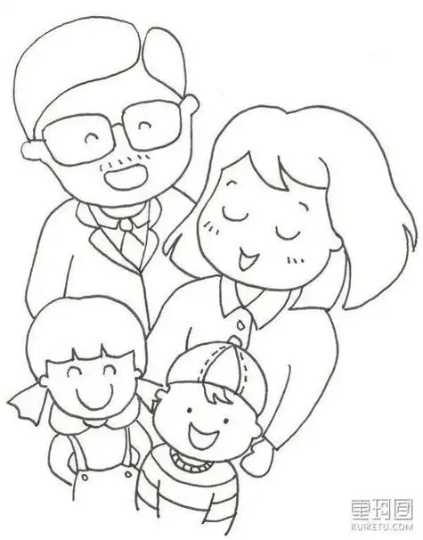我的一家人简笔画-简笔画-369作文网