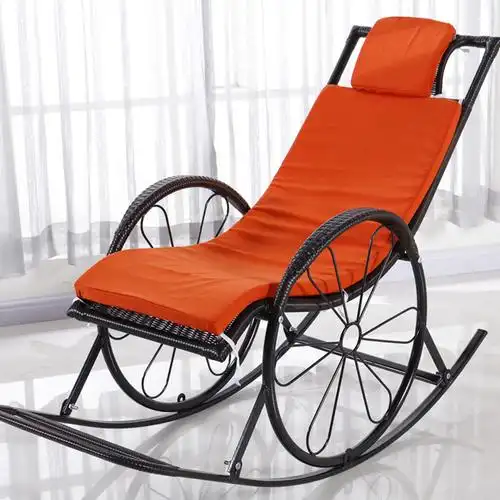 达森家具加厚躺椅垫子藤椅摇椅坐垫秋冬季海绵垫子竹椅垫子