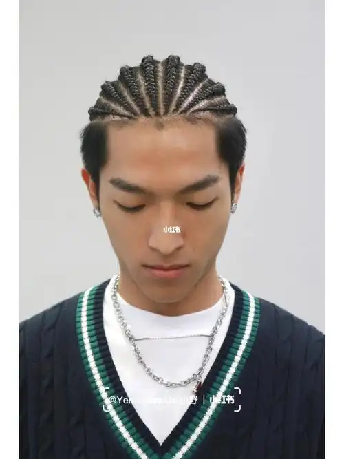 上海编发男士垄沟辫