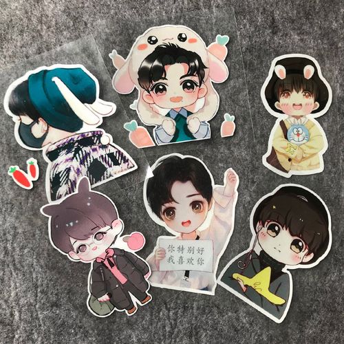 千歌肖战卡通q版本小飞侠反光汽车摩托车电动装饰油箱盖玻璃贴