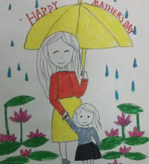 11岁的小学生送给妈妈的简单画(小学生画妈妈唯美睡姿火了)(5)