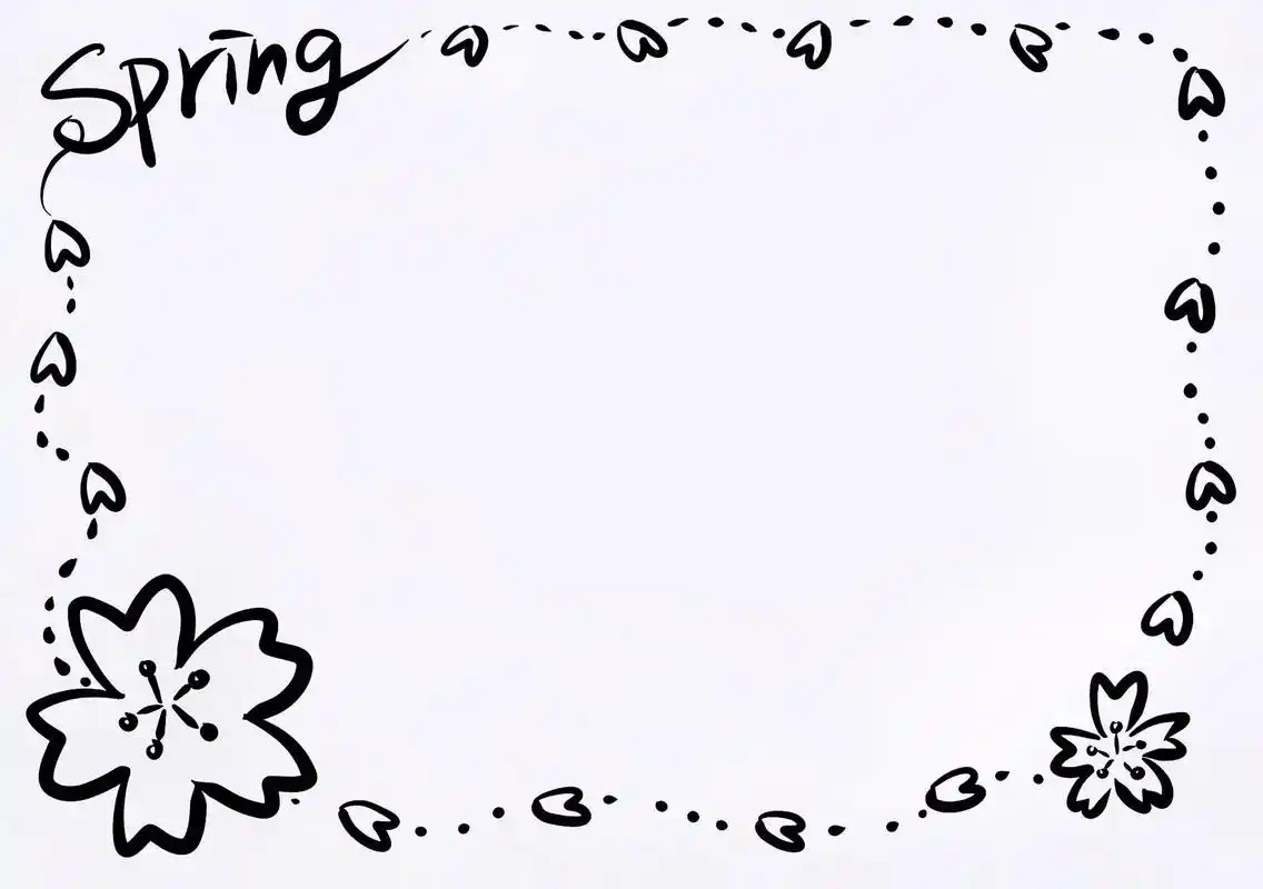 32张黑白边框素材.素材可直接打印#图文伙伴计划 #幼儿园环 - 抖音