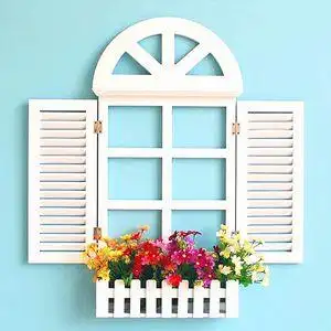 欧式假窗户木质图片