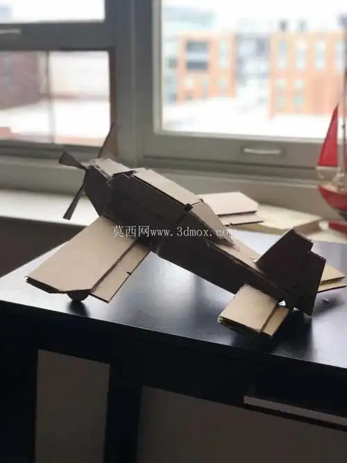 纸板飞机-3d模型
