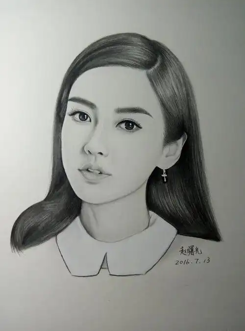 分享收藏艺术涂料临摹文中的tfboys眉眼纹绣习作红唇杨洋素描画像写实