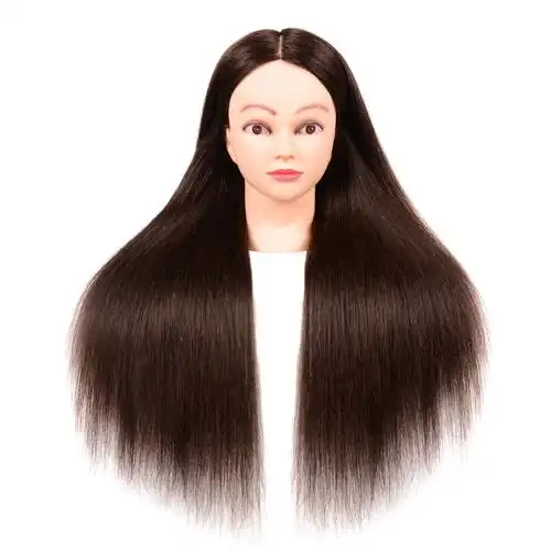 美发模特头模人头发造型公仔头假模真发可烫卷染色聚会装饰假发