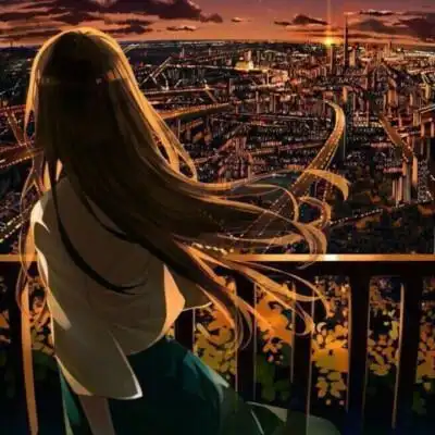 背影二次元水彩