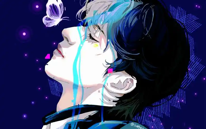 【procreate】 蝴蝶也会偏爱你.刘耀文·摸鱼