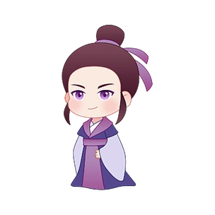 手绘古风古代诗人卡通人物游戏插画