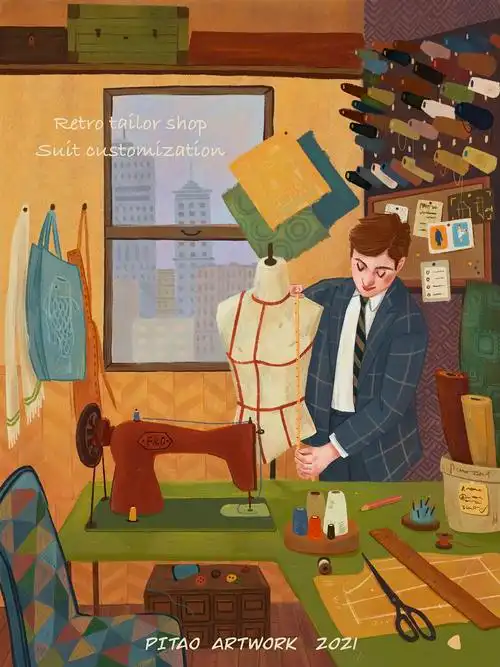 复古裁缝studio|插画|绘本|确实是屁桃 - 原创作品 - 站酷 (zcool)