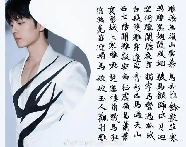 肖战粉丝写诗词##和肖战一起成为更好的自己##肖战米兰时装周