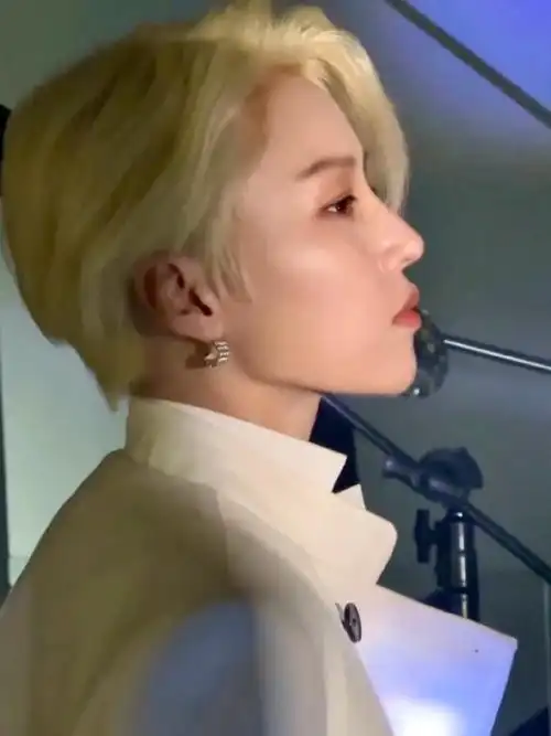 刘雨昕今天活动,金发好贵气!