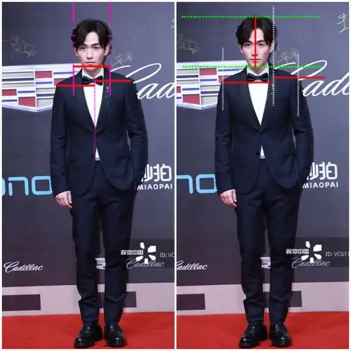 数据显示朱一龙及肩宽和身高之比在正常范围之内.