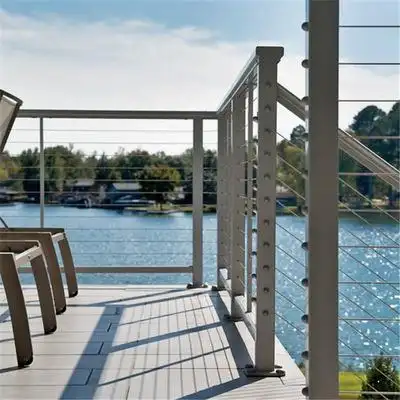 厂家直销 室外室内不锈钢木扶手护栏 4mm/6mm绳索 多款式选择