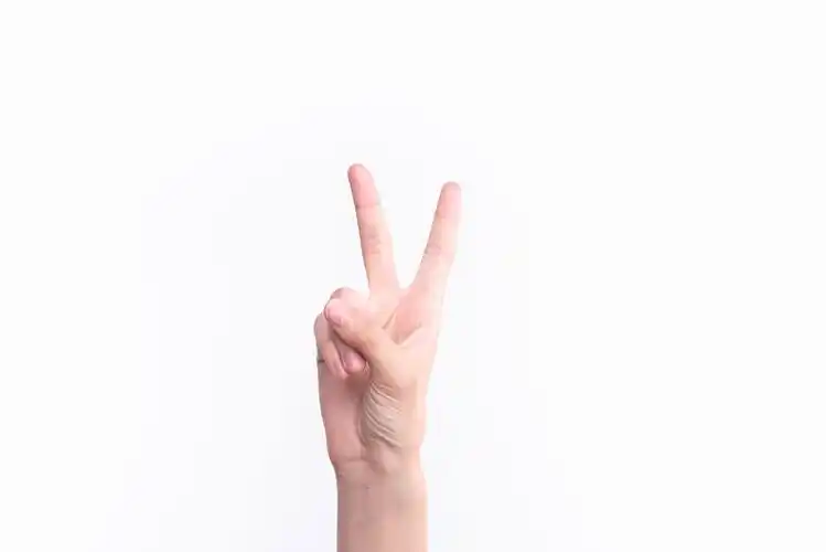 胜利的手势图片