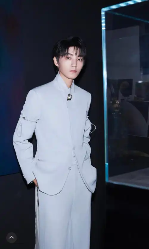 穿搭#王俊凯今日份活动图新中式灰色穿搭矜贵时尚今日份帅气十足凯,好