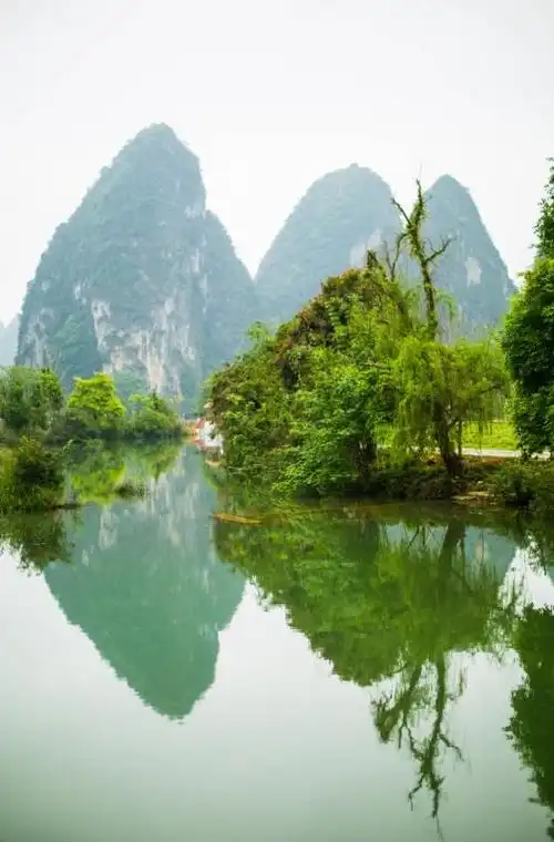 3.28.靖西旧州古镇,自然山水画.