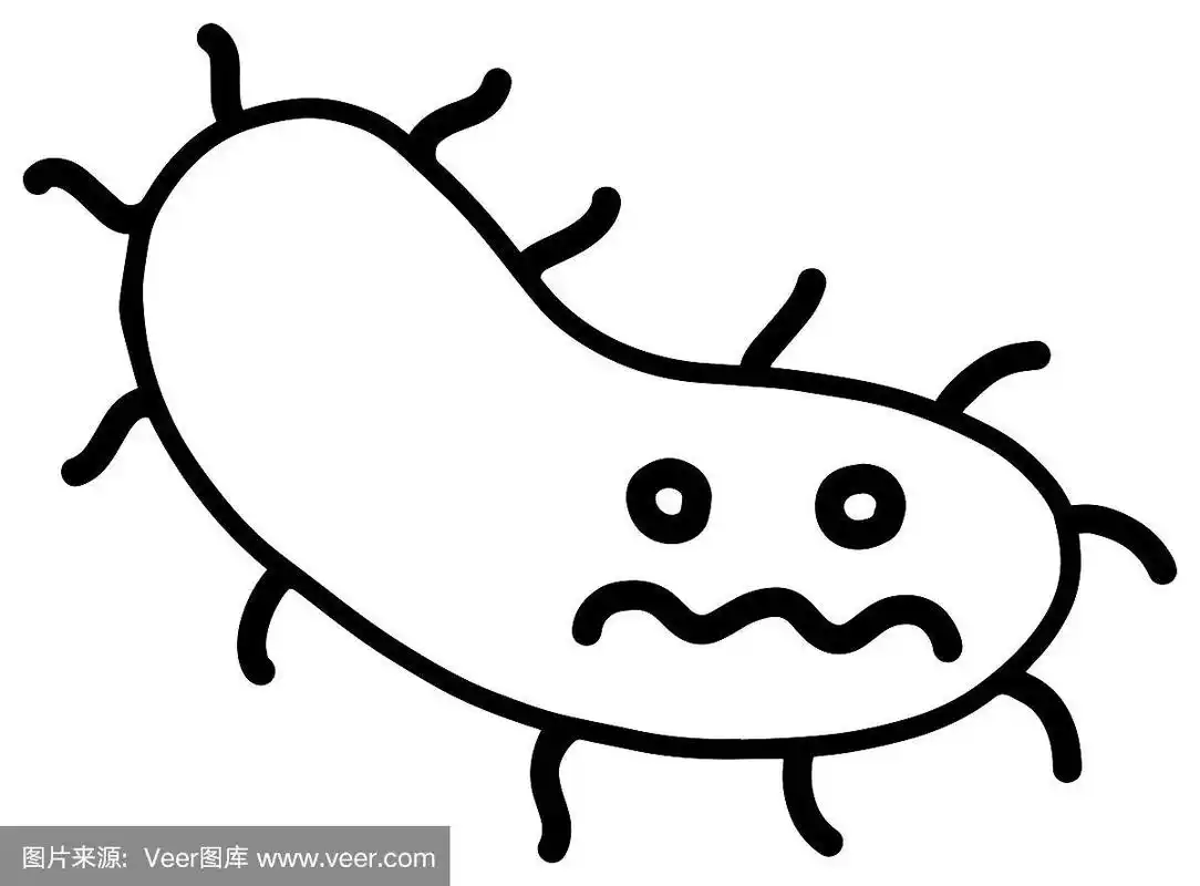 可爱的细菌插图