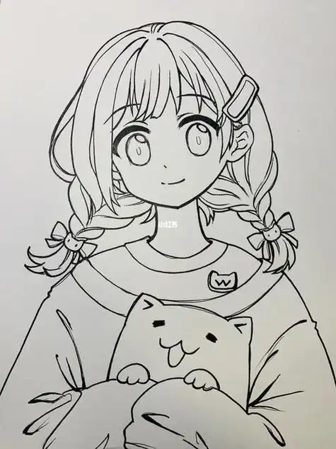 动漫女生绘画动漫女生绘画素材