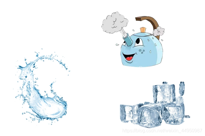 水在不同的温度下有不同的形态液态水水蒸气固态冰米奇在不同的场景下
